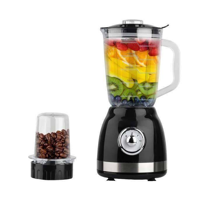 1.5L Blender Mixeur Multifonctionnel 2 en 1,Smoothie Maker 500W,Mixeur