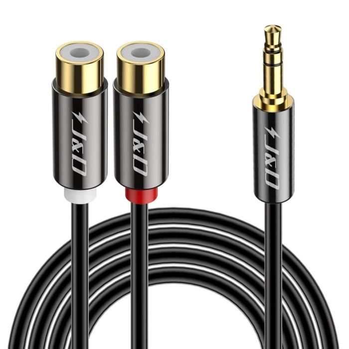 Câble Av A-V, Câble Mâle 3,5 Mm Vers Fiche Mâle 3Rca Pour Câble Audio Stéréo Aux Pour