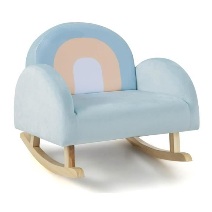 DREAMADE Fauteuil Enfant En Peluche Gris - Canapé Tout-Petit Avec Dossier Et Accoudoirs