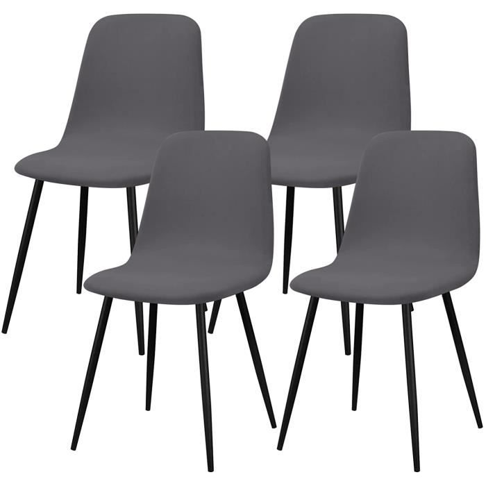 Lot De 4 Chaises De Bistrot IKEA – Style Art Déco – Noir – Pour Salle à Manger