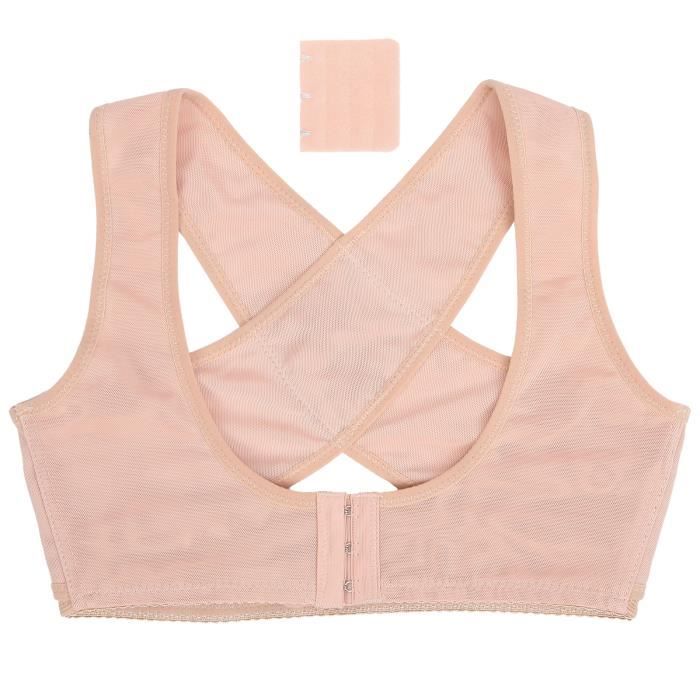 ADovz Yodaer Soutien-gorge correcteur de posture à fermeture avant, entièrement en dentelle sans fil dans le dos et soutien de la posture avec fermeture à l'avant (couleur peau, S ADovz Yodaer Soutien-gorge correcteur de posture à fermeture avant, entièrement en dentelle sans fil dans le dos et soutien de la posture avec fermeture à l'avant (couleur peau, S