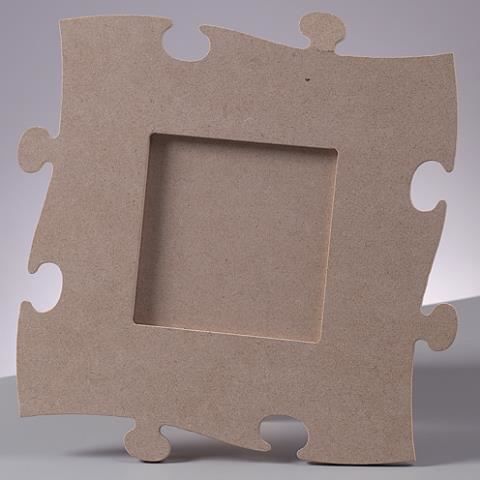 Cadre Photo Puzzle - EFCO - Carré - MDF - 23x23 cm - Espace photo 10x10 cm