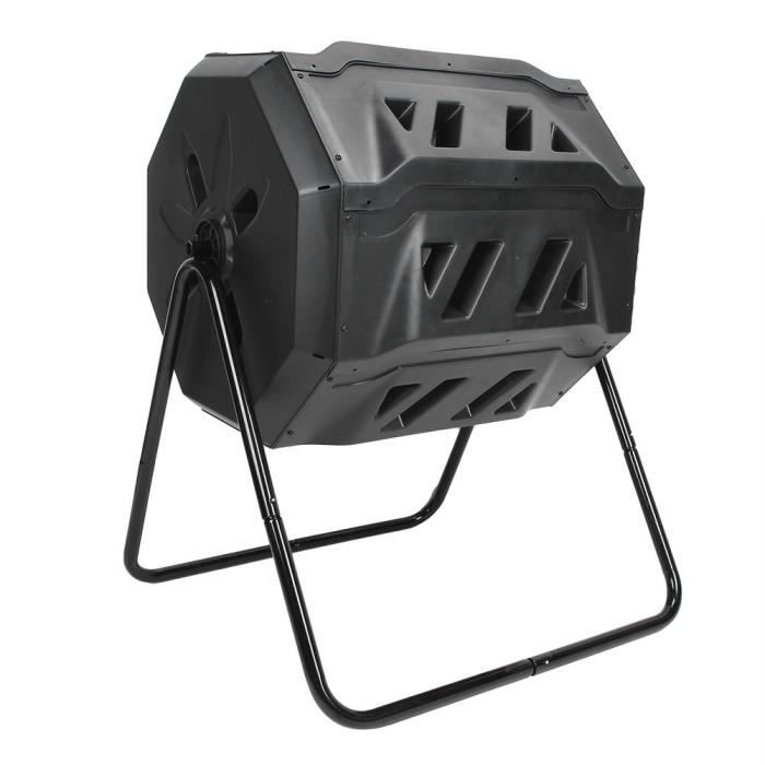 Bac à Compost De Jardin 300 L - Conteneur Extérieur Résistant Aux UV, Sans BPA - Montage Facile Sans Outil - Aération Optimale