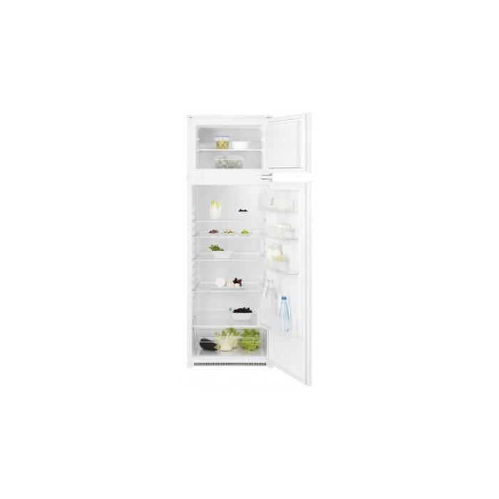 Réfrigérateur 2 portes intégrable ELECTROLUX - Volume net réfrigérateur 208L - Froid statique - Affichage LED