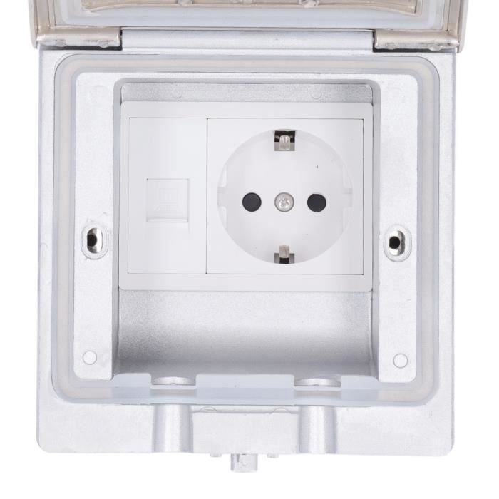 Multiprise Encastrable Pour Bureau – 2 Prises + USB-C (5V/3A, 9V/2.22A, 12V/1.67A) + USB-A (5V/2.1A) – Matériau PC Ignifuge – Installation Facile – Longueur Câble 1,5 M