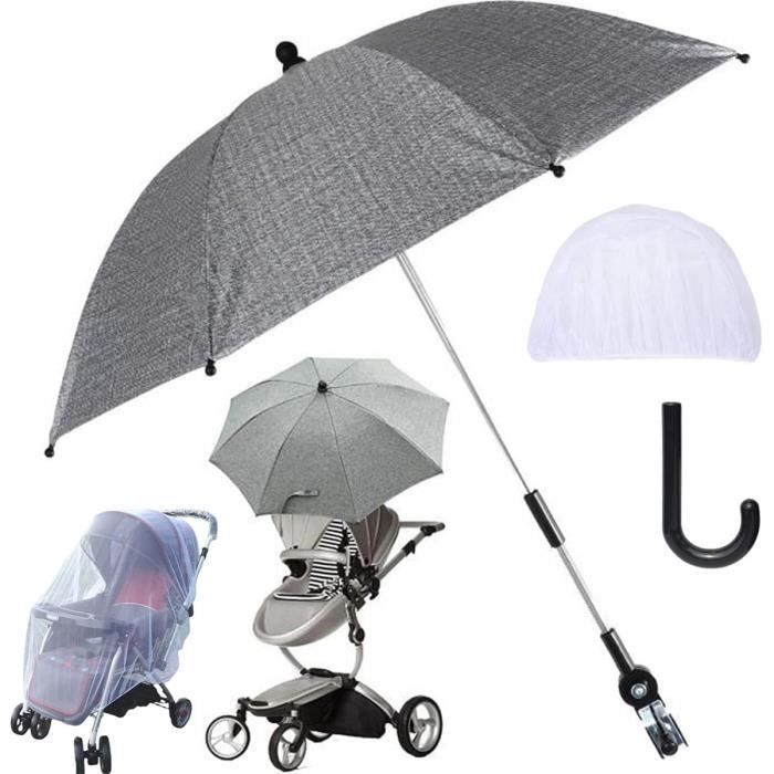 Ombrelle Poussette Universelle, Parasol Anti UV pour Poussette