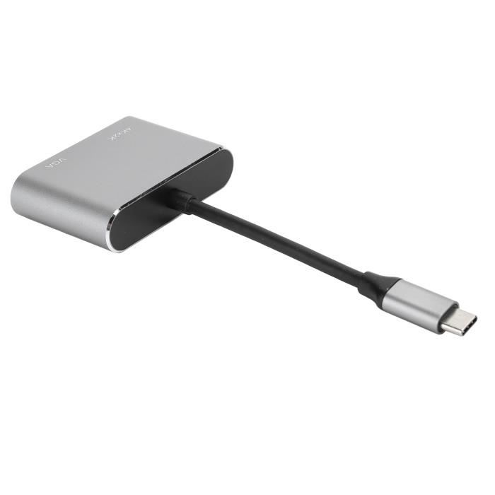Adaptateur XP-PEN ACW01 USB-C Vers USB 3.0, HDMI 4K, PD, Pour Connection Tablette Graphique Avec Ecran, Télévision, Chargement Smartphone