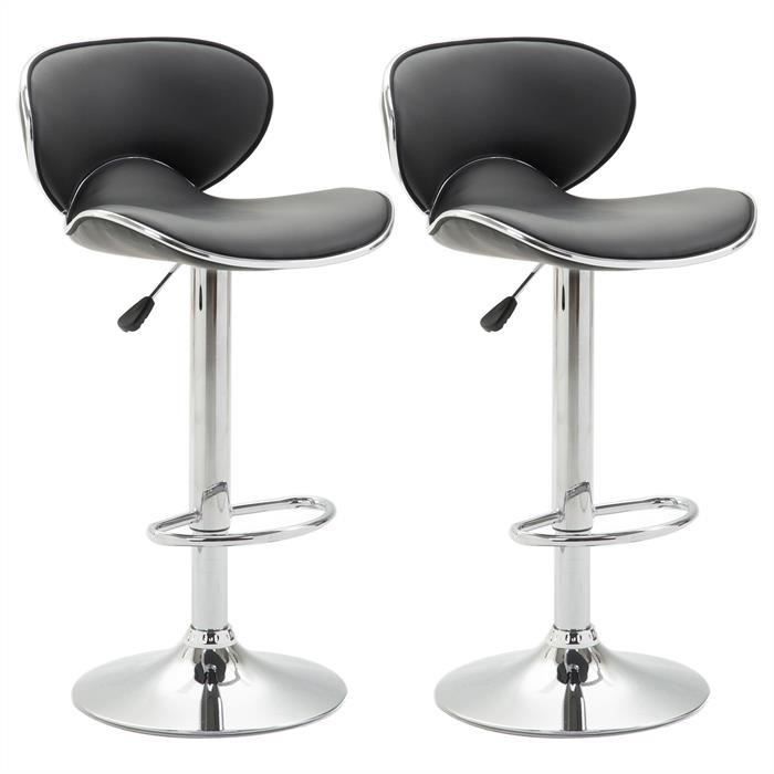 Lot De 2 Tabourets De Bar Lounge Chaise Haute Pour Cuisine