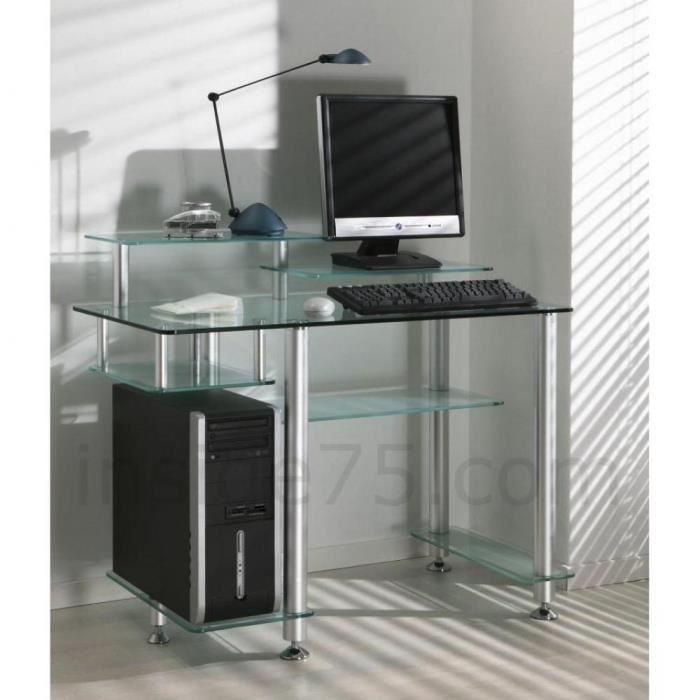 Bureau Design En Verre Transparent High Desk Achat Vente