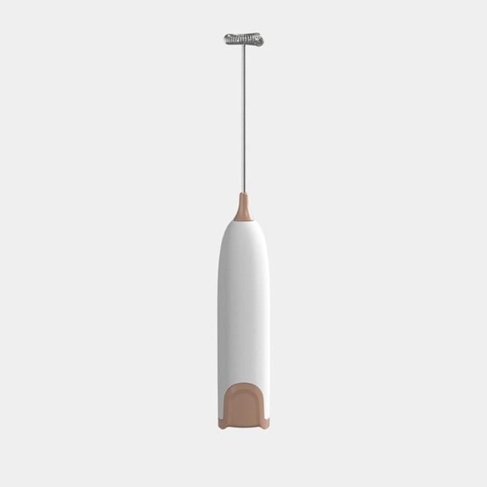 GNGR – Mousseur à Lait électrique Portatif Avec Fouet En Acier Inoxydable – Pour Cappuccino, Latte, Milkshakes – Fonctionne Avec 2 Piles AA – Bleu