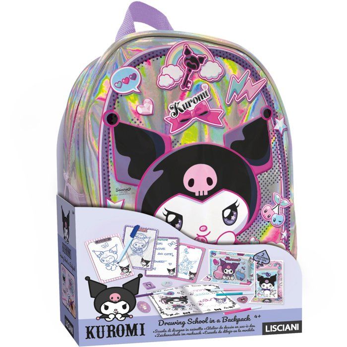 Sac à dos école de coloriage et dessin - LISCIANI - Kuromi - Activités créatives - Format pratique Sac à dos école de coloriage et dessin - LISCIANI - Kuromi - Activités créatives - Format pratique