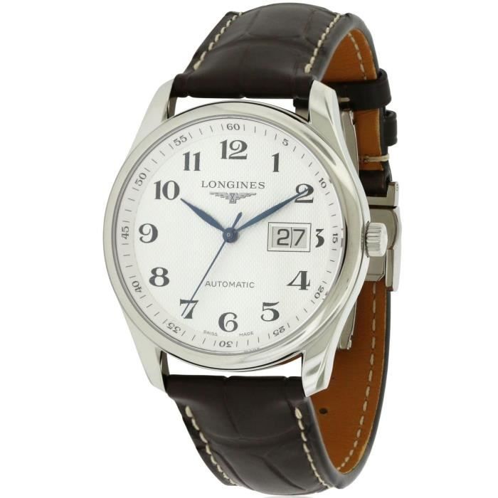 Montre Longines Master Collection Auto Bracelet Cuir Cadran Argent