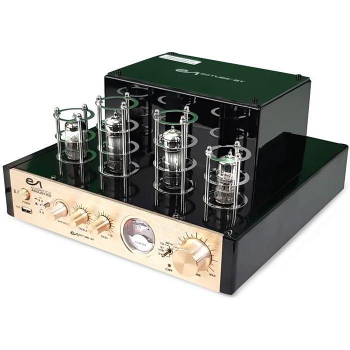 Amplificateur à tube, Evidence Acoustics EA-50TUBE-BT stéréo 2 x 25W rms, Vintage à lampes