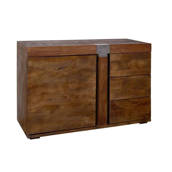 Buffet bas - MASSIVMOEBEL24 - AMSTERDAM N° 28 - Bois massif - Laqué - Marron Buffet bas - MASSIVMOEBEL24 - AMSTERDAM N° 28 - Bois massif - Laqué - Marron