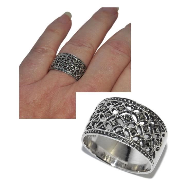 Bague argent ajourée clearance