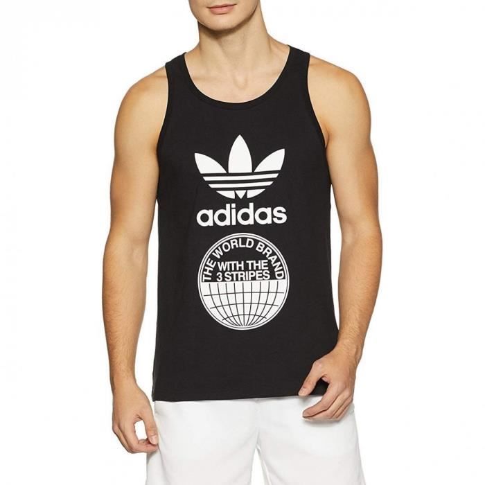 T shirt adidas Street Graph TA Homme Noir Sans manche noir Cdiscount Pret a Porter