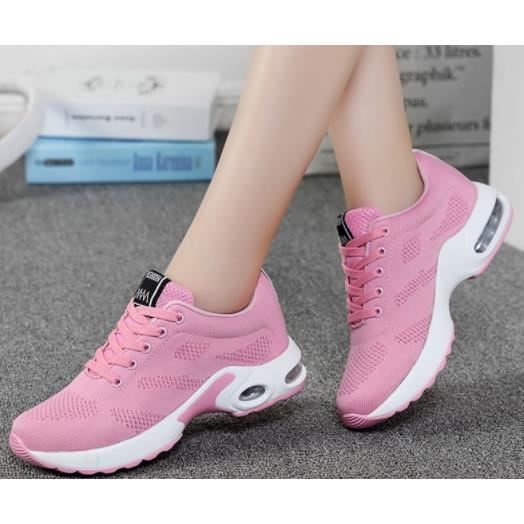 Baskets En Maille - Pour Femme - Large Pied - Respirantes - Légères - Semelle Plate