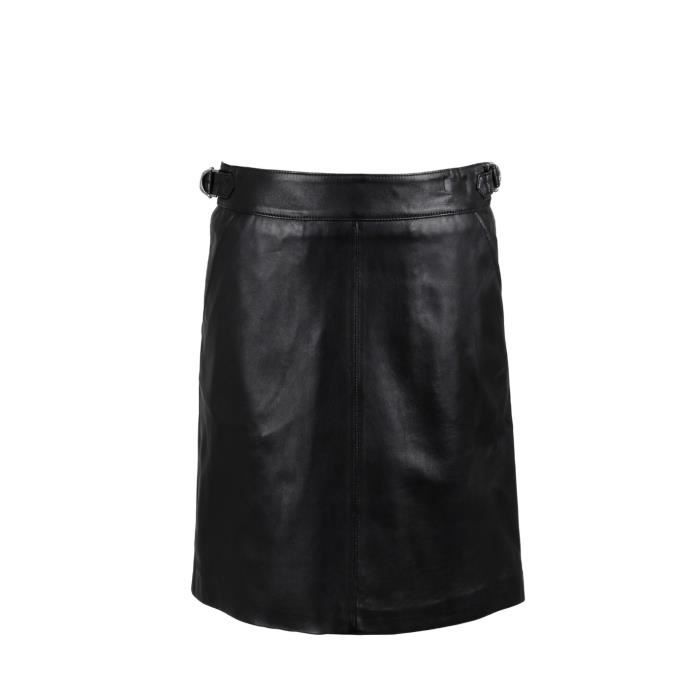 Jupe en cuir Oakwood Paola Ref 53688 noir 0501 Noir Cdiscount