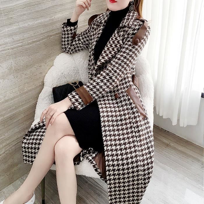 Manteau carreaux sale pied de poule
