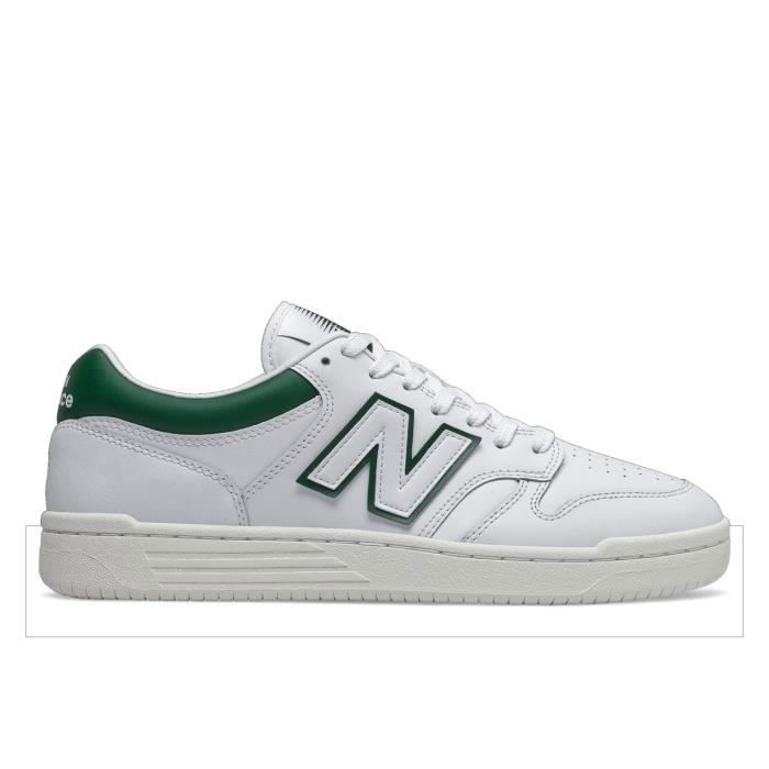New Balance Chaussures de lifestyle NEW BALANCE BB480L - Blanc - Cuir - Lacets - Homme