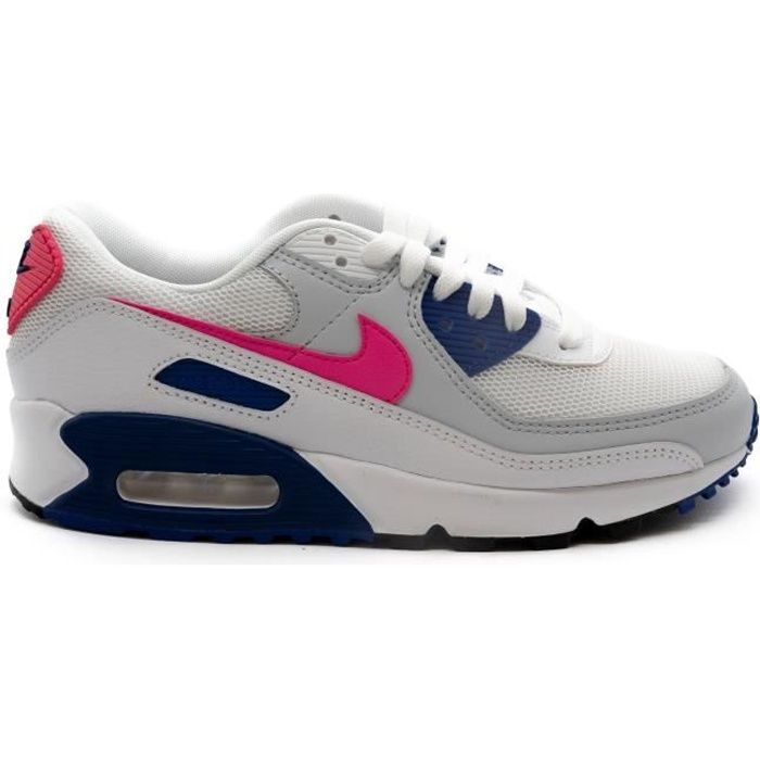 Nike NIKE WMNS NIKE AIR MAX 90 SNEAKERS BIANCO BLU ROSA DC9209-100 (39 - BIANCO)