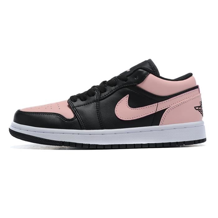 Basket Jordan 1 Low Chaussures de pour Femme Blanc et rose Blanc et rose -  Cdiscount Chaussures