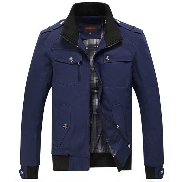 Veste de Marque Luxe Decontracte coreen bleu homme Grande VeTements Masculin QW163