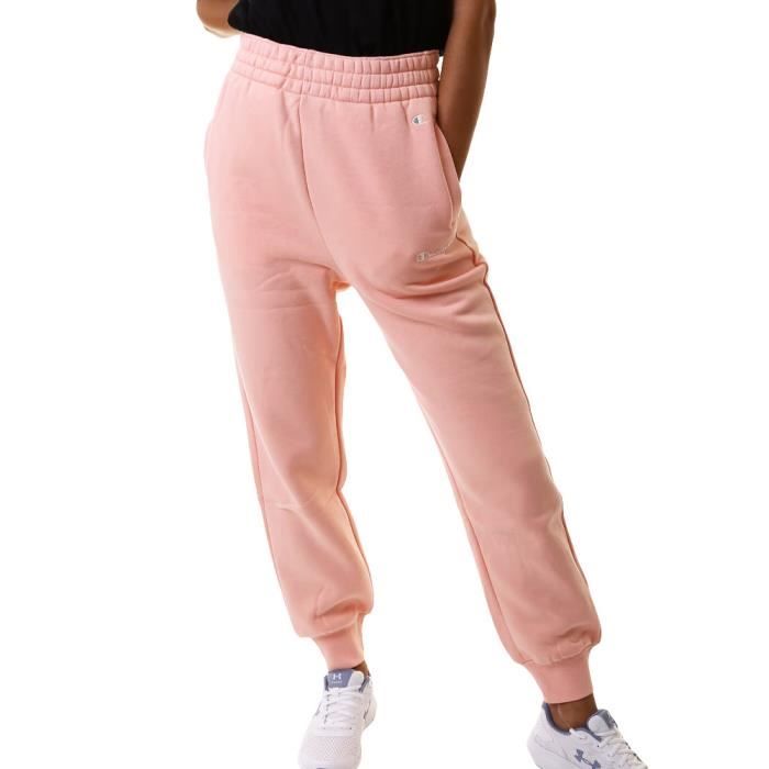 Jogging Femme Champion Rose Ceinture lastique Logo brod