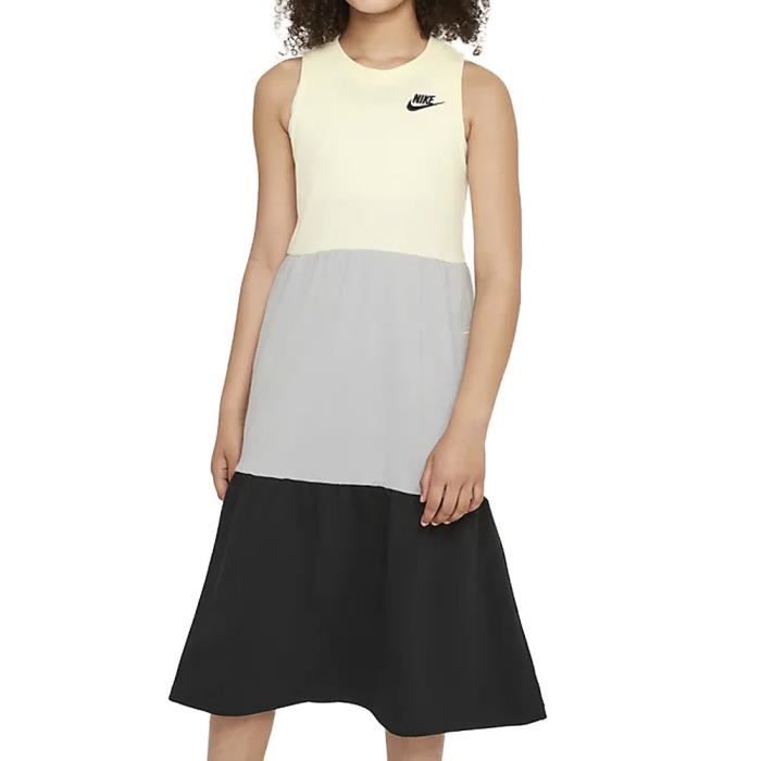 Robe Beige Noir Fille Nike DD7133