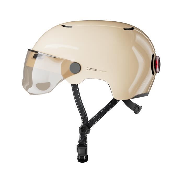 Cosmo Fusion Casque Sable Brillant avec visiere Intelligent Velo et Trottinette Clignotants Feu Stop Detection de chute Cdiscount Sport