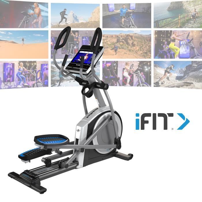 Velo Elliptique Commercial 14.9 NORDICTRACK Inclinaison 0 20 Ecran tactile 14 26 niveaux de resistance Cdiscount Sport