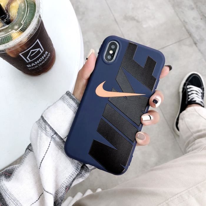 Coque iPhone 6 6S Nike Bleu Coque Bumper Housse Etui pour iPhone 6