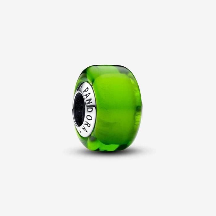 Charm - Pandora - Mini en verre de Murano - Argent 925 - Vert - Mixte
