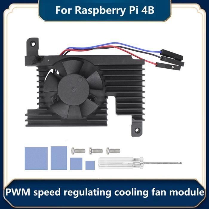 Raspberry Pi 4B éQuipé DUn Module de Ventilateur de Refroidissement à RéGulation de Vitesse PWM Ultra Silencieux 3510 COOLING - Pzcc