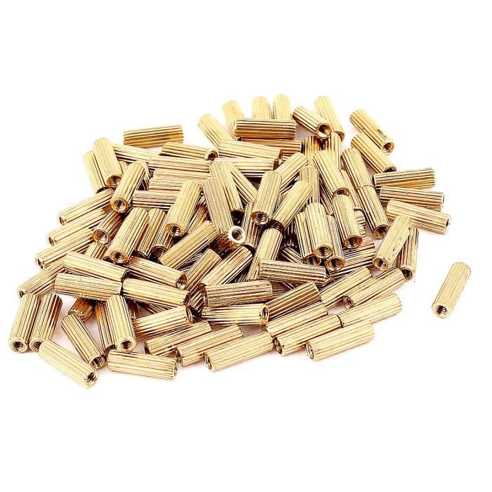 100 pcs M2x10mm Cylindre En Laiton Entretoise Spacer Écrou Vis Entretoise Pilier