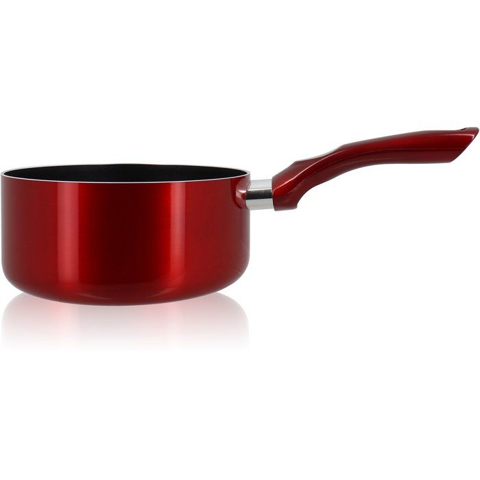 Casserole - MENASTYL - 18 cm - Aluminium - Cerise - Compatible induction