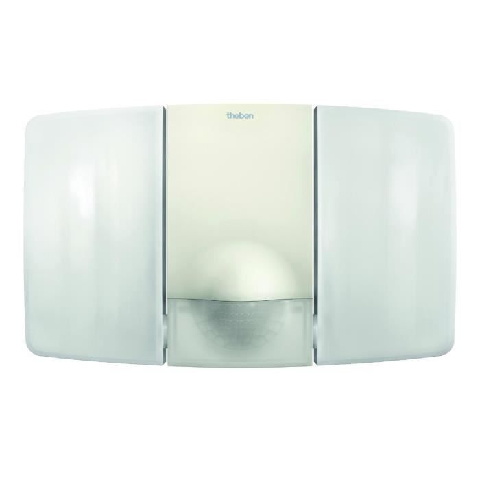projecteur détecteur led 102-180 24w 2x 900 lm blanc - theben - contemporain/design - extérieur