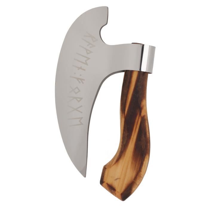 Hache Viking manche bois décoré - REF 1228