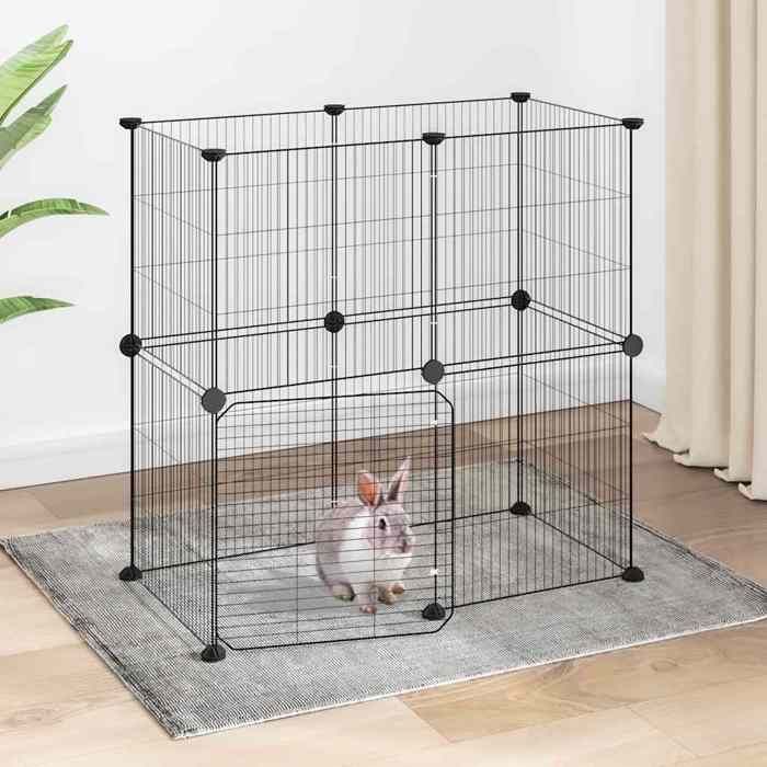 vidaXL Cage pour animaux 12 panneaux