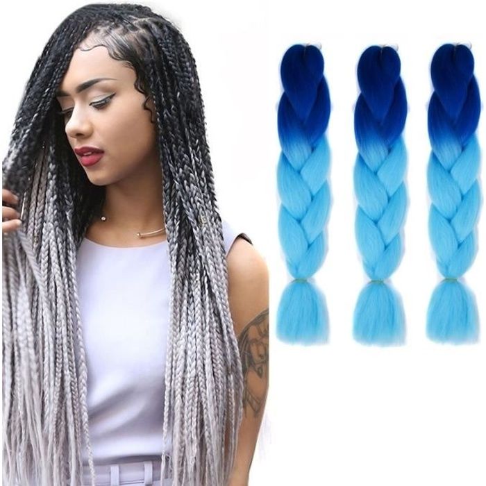 perruque bleu ciel