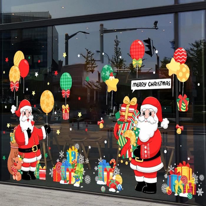 Autocollants Noël Fenêtre 185 Pièces - Adhésif Statique Réutilisable - Motifs Grinch Et Fêtes - PVC Transparent