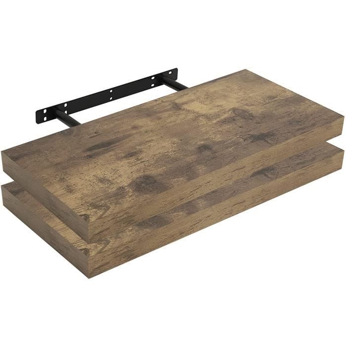 Lot de 2 Étagère Murale, 60x22,9x3,8cm, Étagère Suspendue, Étagère Lot de 2 Étagère Murale, 60x22,9x3,8cm, Étagère Suspendue, Étagère