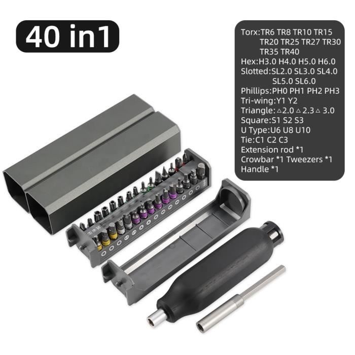 Kit tournevis précision 117 pièces réparation téléphone PC outil - Accessoires téléphone & Objets connectés