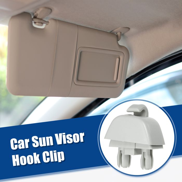 Support Lunettes De Soleil Pour Voiture - 2 Pièces à Clipser Sur La Visière, Couleur Noir