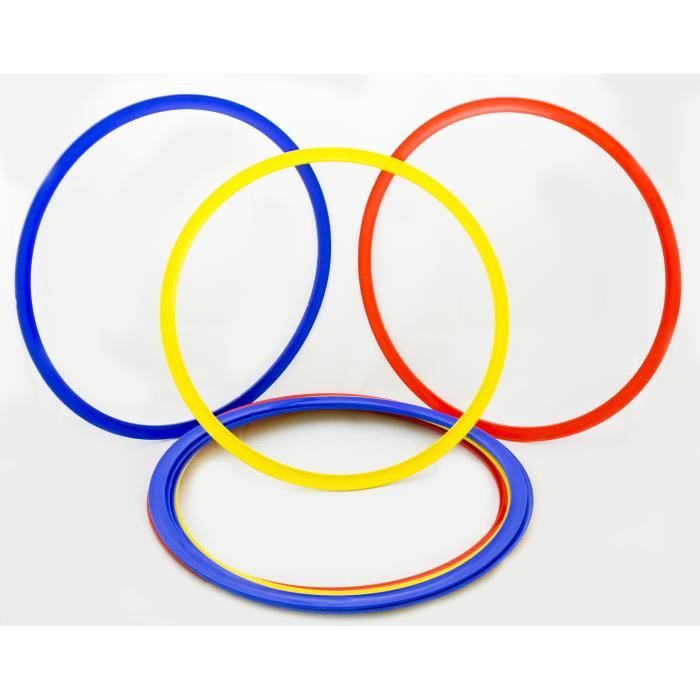 OBYFGILY Lot De 12 Anneaux D'entraînement De Vitesse Et D'agilité - 30,5 Cm - Multifonction