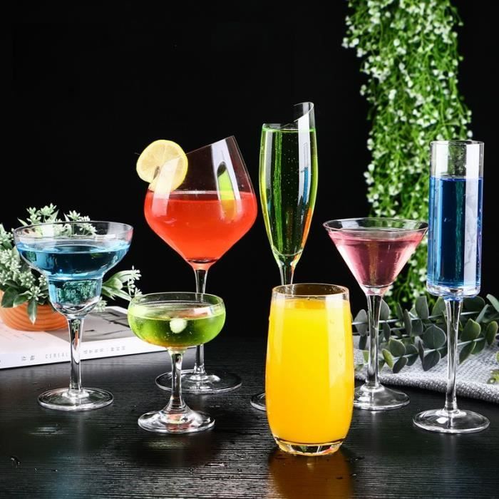 Verres à cocktails,Verre original pour Cocktail,verre à vin,personnalité,Bar,coupe  Martini,coupe spéciale,cadeaux à la - Type J - La cave Cdiscount