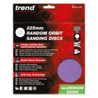 Trend Lot 10 Disques Ponçage Ø225 Mm Grain 120 Oxyde Aluminium - Abrasif Excentrique Anti-Colmatage Bois Métal
