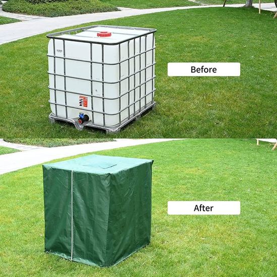 IBC Couvercle de réservoir d'eau Anti-poussière Anti-UV, 210D Housse de Protection, bâche de