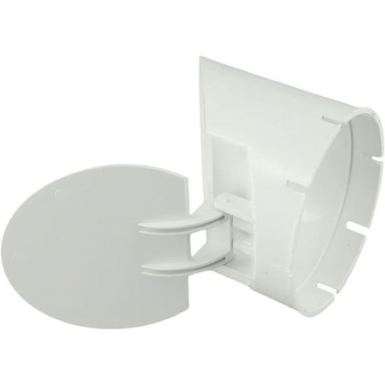 Clapet Anti-Retour Pour Tuyau De Drainage – Anti-Odeurs & Anti-Insectes – PVC Blanc – Diamètre 75 Mm (Idéal Balcon, Jardin)