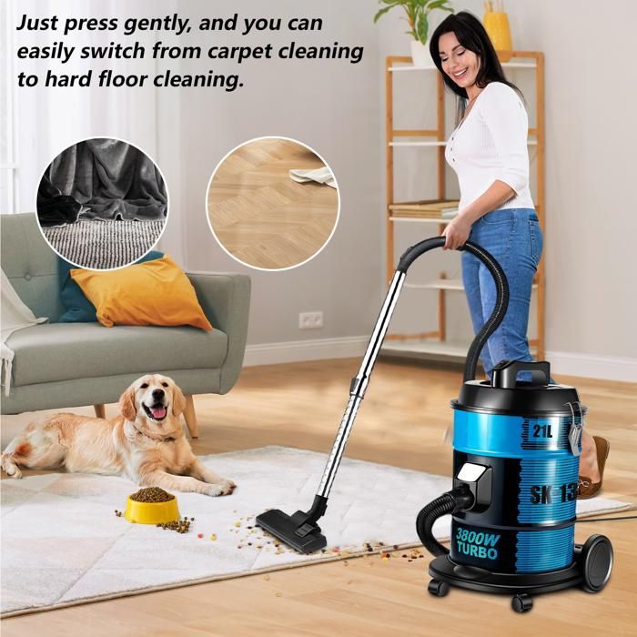 Aspirateur Cheveux Pour Coiffeur Poubelle U00e9lectrique Barbershop 3,6 L, Aspirateur Salon De Coiffure Poubelle Electrique